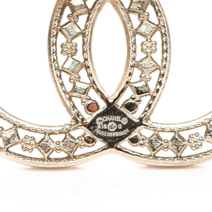 Chanel CC Small Brooch Light Gold 5 of 5