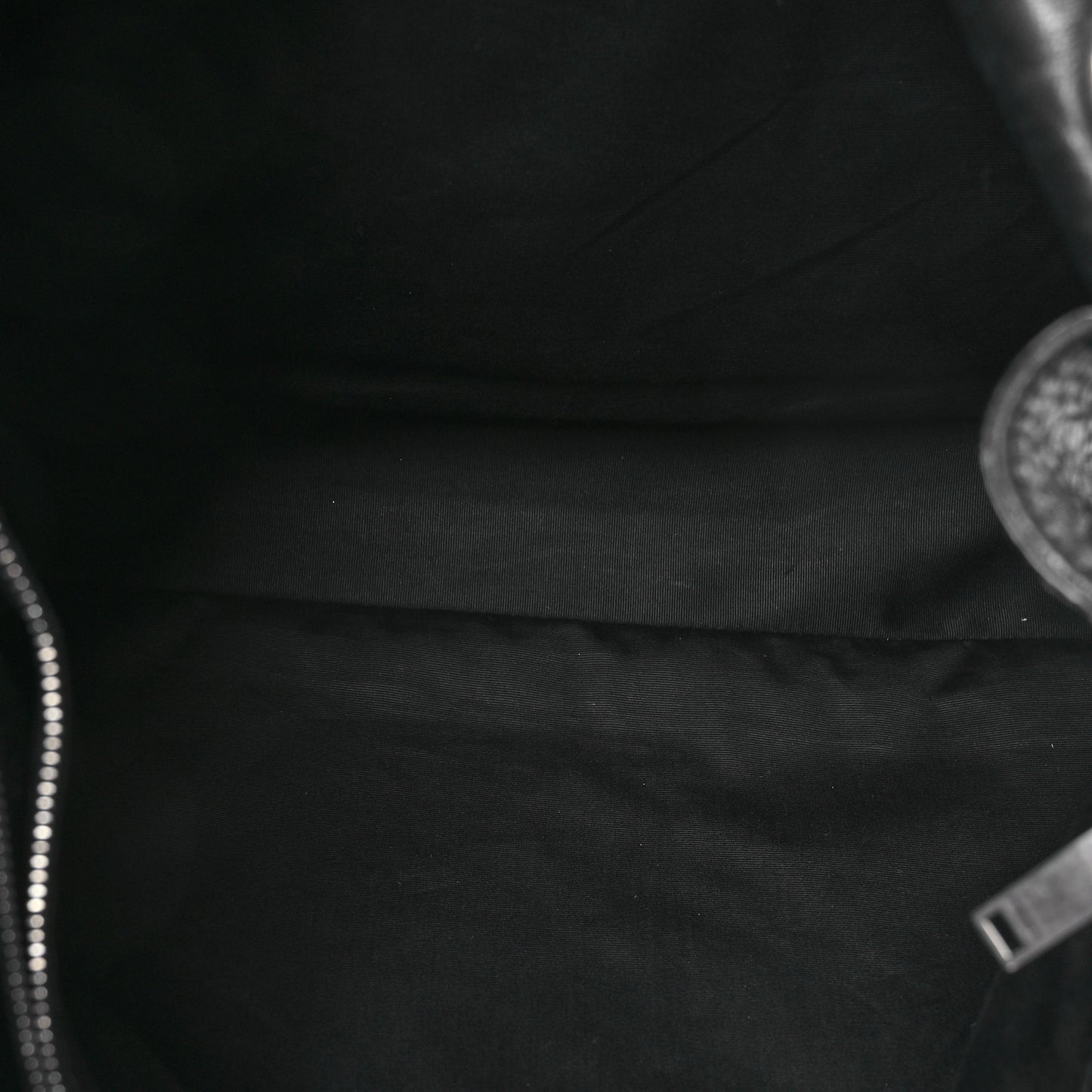 Grained Lambskin Monogram Oversized Niki Chain Satchel Black