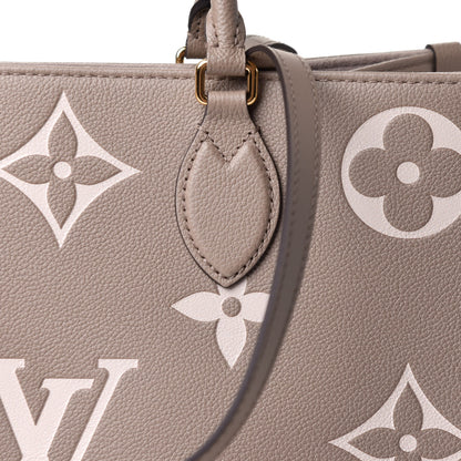 Louis Vuitton Empreinte Monogram Giant Onthego MM Tourterelle Creme 7 of 9