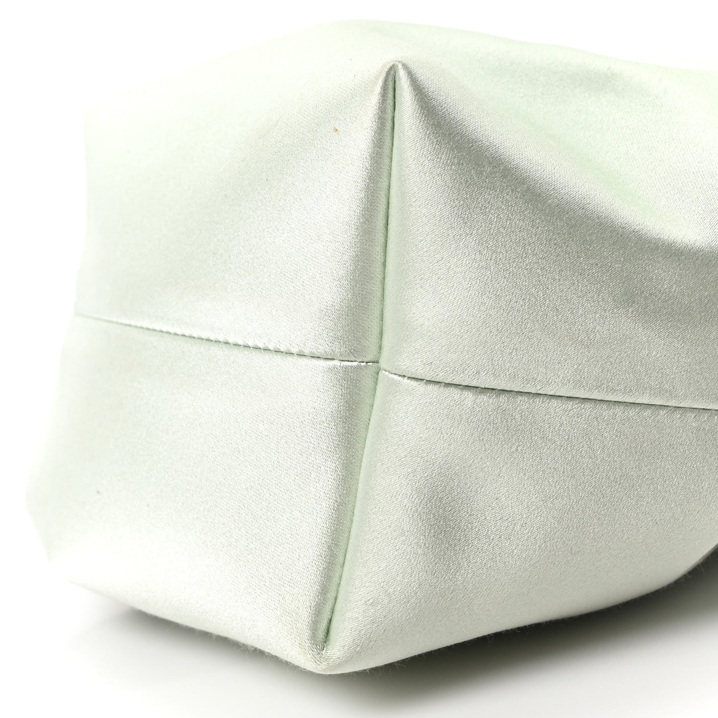 Satin  Crystal Embellished Bon Bon Bucket Bag Celeste