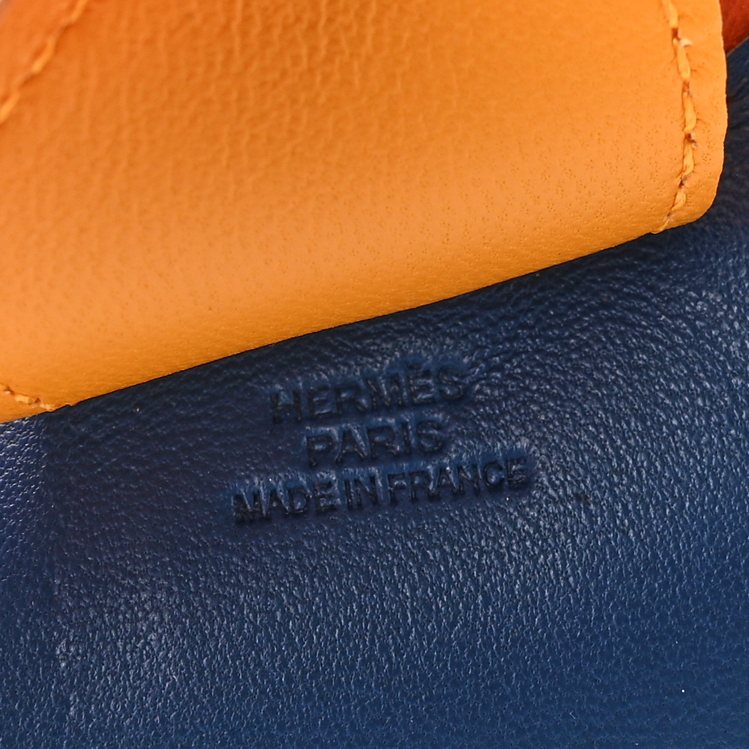 Hermes Milo Lambskin Grigri Rodeo Horse Bag Charm GM Bleu de Malte Cornaline Jaune D'Or 3 of 6