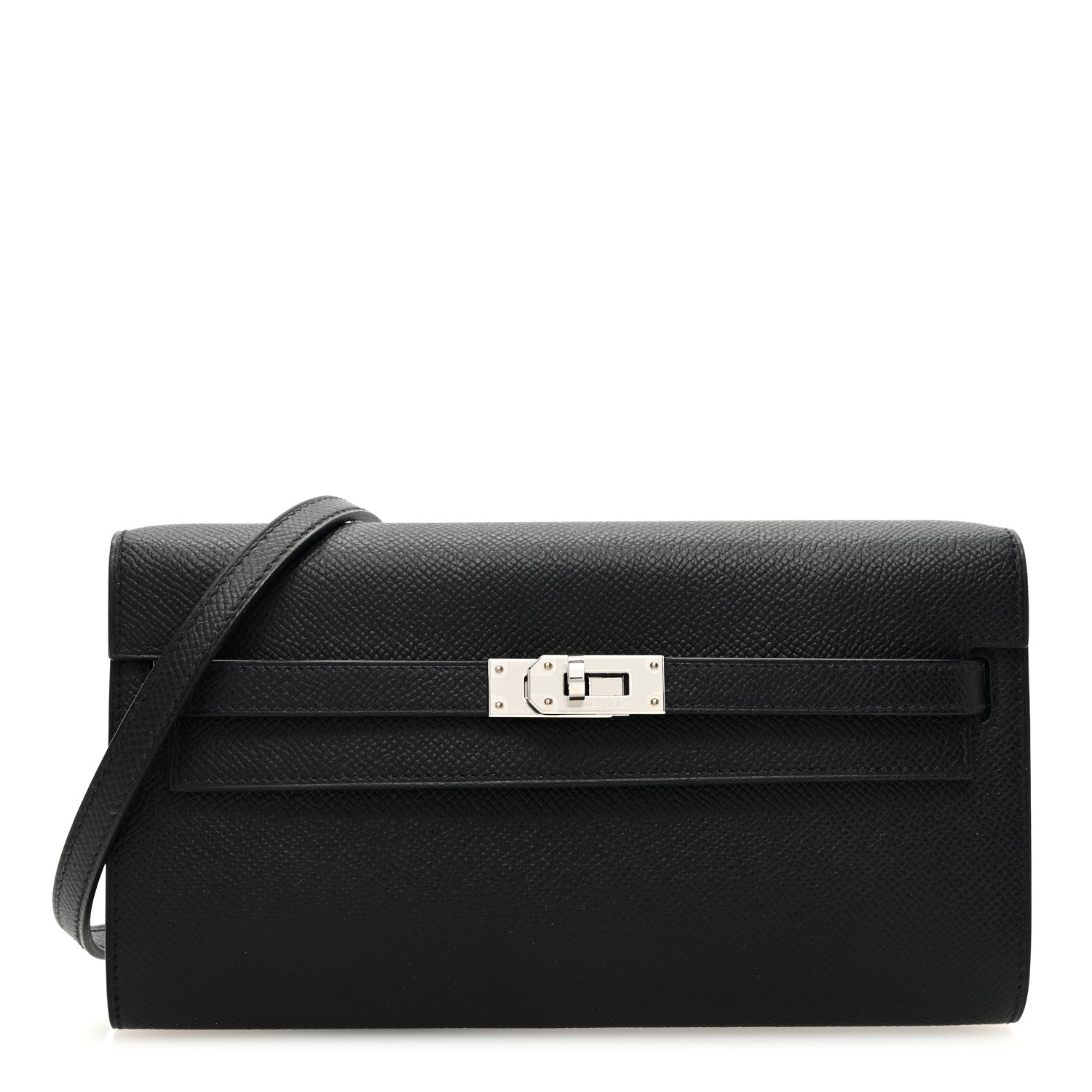 Hermes Epsom Kelly Wallet To Go Black 1 of 11