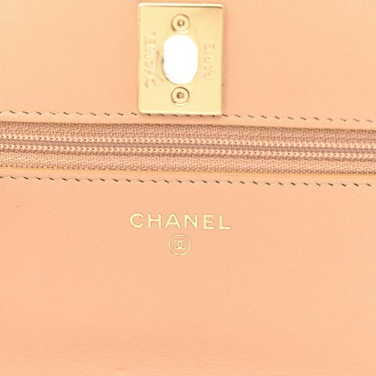 Chanel Lambskin Quilted Trendy CC Wallet On Chain WOC Beige 6 of 20