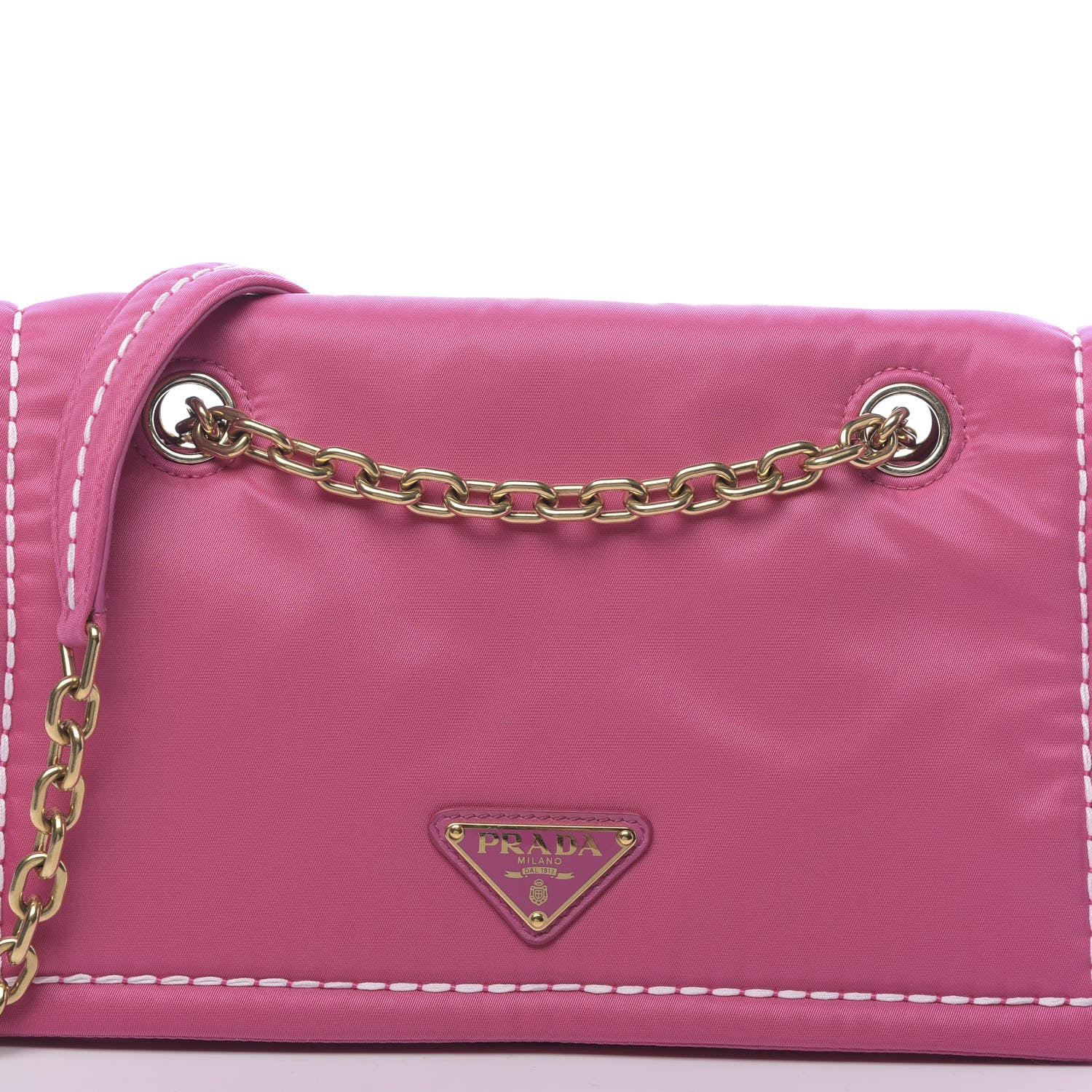 Prada Nylon Tessuto Chain Shoulder Bag Fuxia 10 of 11