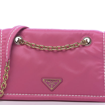 Prada Nylon Tessuto Chain Shoulder Bag Fuxia 10 of 11