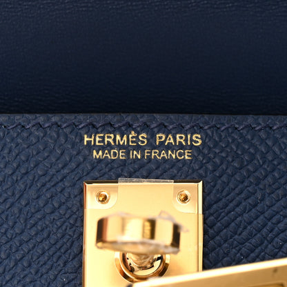 Hermes Epsom Mini Kelly Sellier 20 Bleu Navy 6 of 10