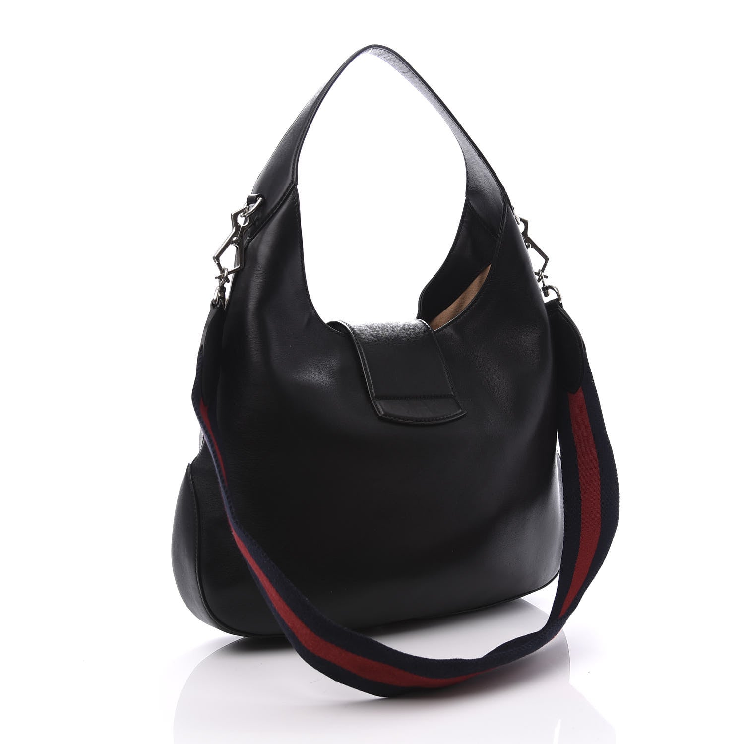 Gucci Calfskin Web Garden Collection Embroidered Medium Dionysus Hobo Black 2 of 11