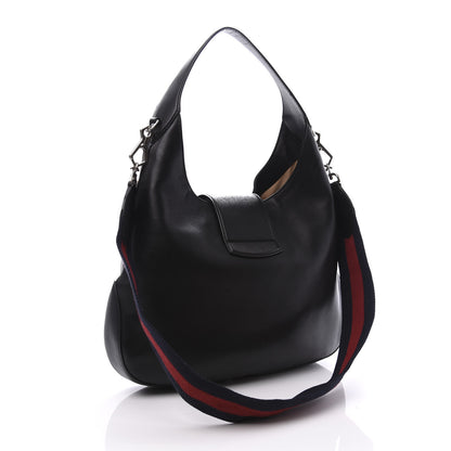 Gucci Calfskin Web Garden Collection Embroidered Medium Dionysus Hobo Black 2 of 11
