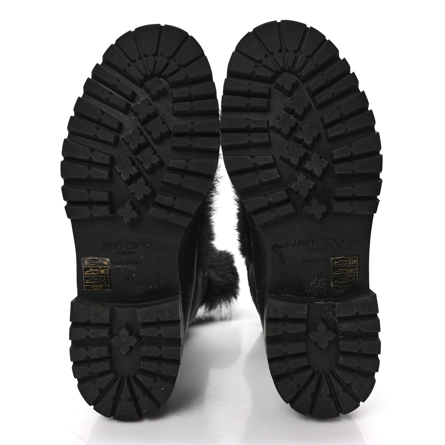 Lambkin Fur Glacie Pom-Pom Boots 38 Black