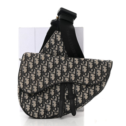 Christian Dior Oblique Mens Saddle Bag Blue 10 of 10