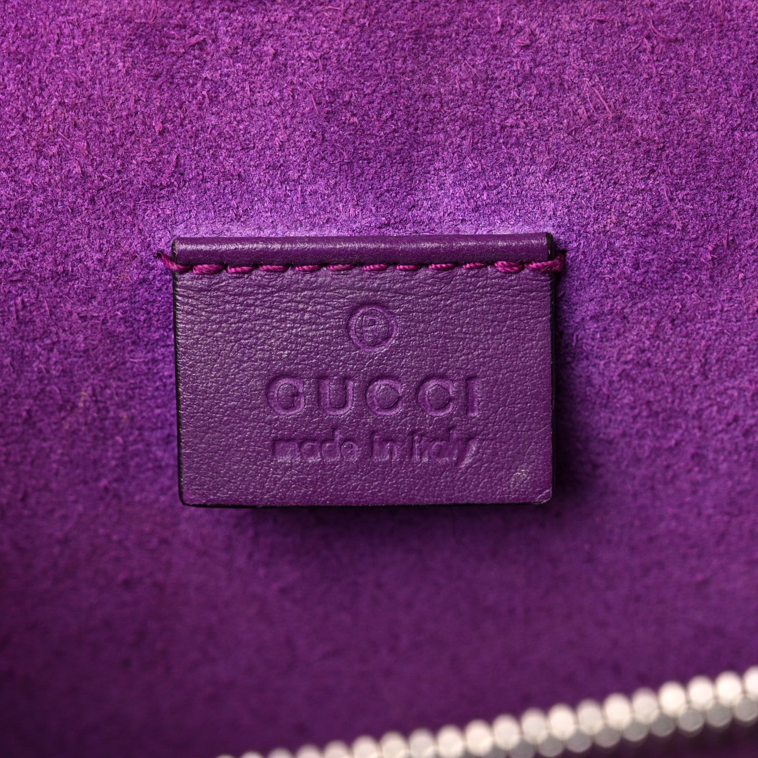 Gucci GG Supreme Monogram Embroidered Small Dionysus Shoulder Bag Purple 6 of 15