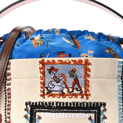 Christian Louboutin Frise Broderie Calfskin Mini Greekaba Tote Biscotto Multicolor 8 of 10