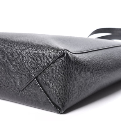 Celine Grained Calfskin Small Vertical Cabas Black 6 of 8