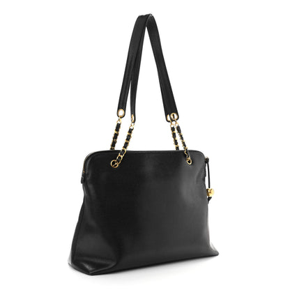 Chanel Caviar Large CC Shoulder Bag Black 3 of 10