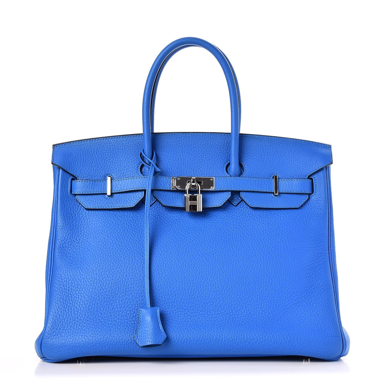 Taurillon Clemence Birkin 35 Bleu Hydra