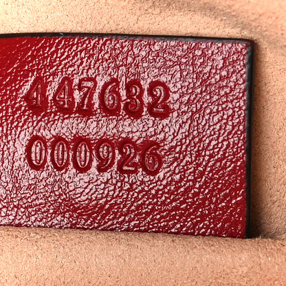 Gucci Monogram Azalea Calfskin Matelasse Diagonal Small GG Marmont Chain Shoulder Bag Beige Ebony New Cherry Red 7 of 12