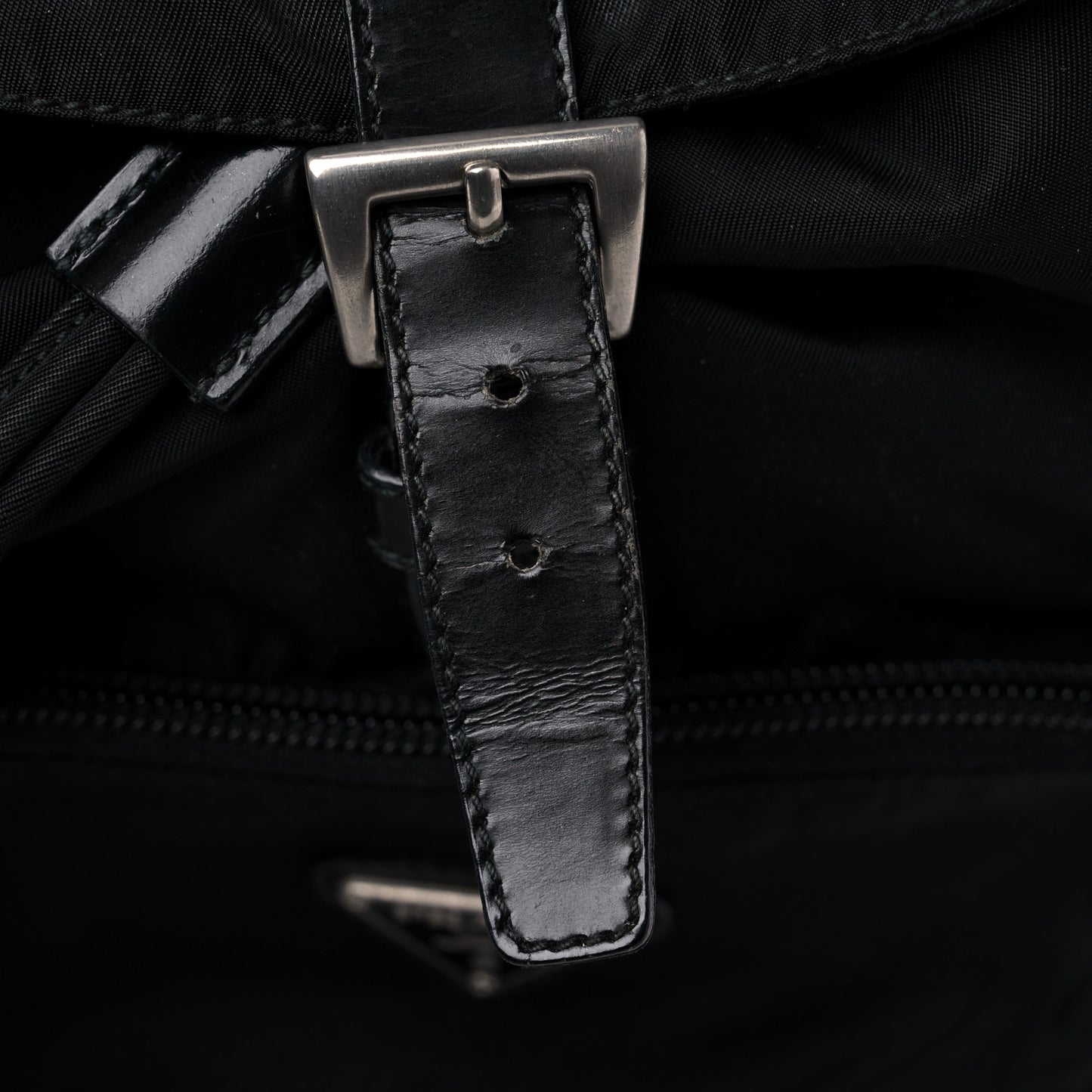 Nylon Vela Mini Cinch Backpack Black