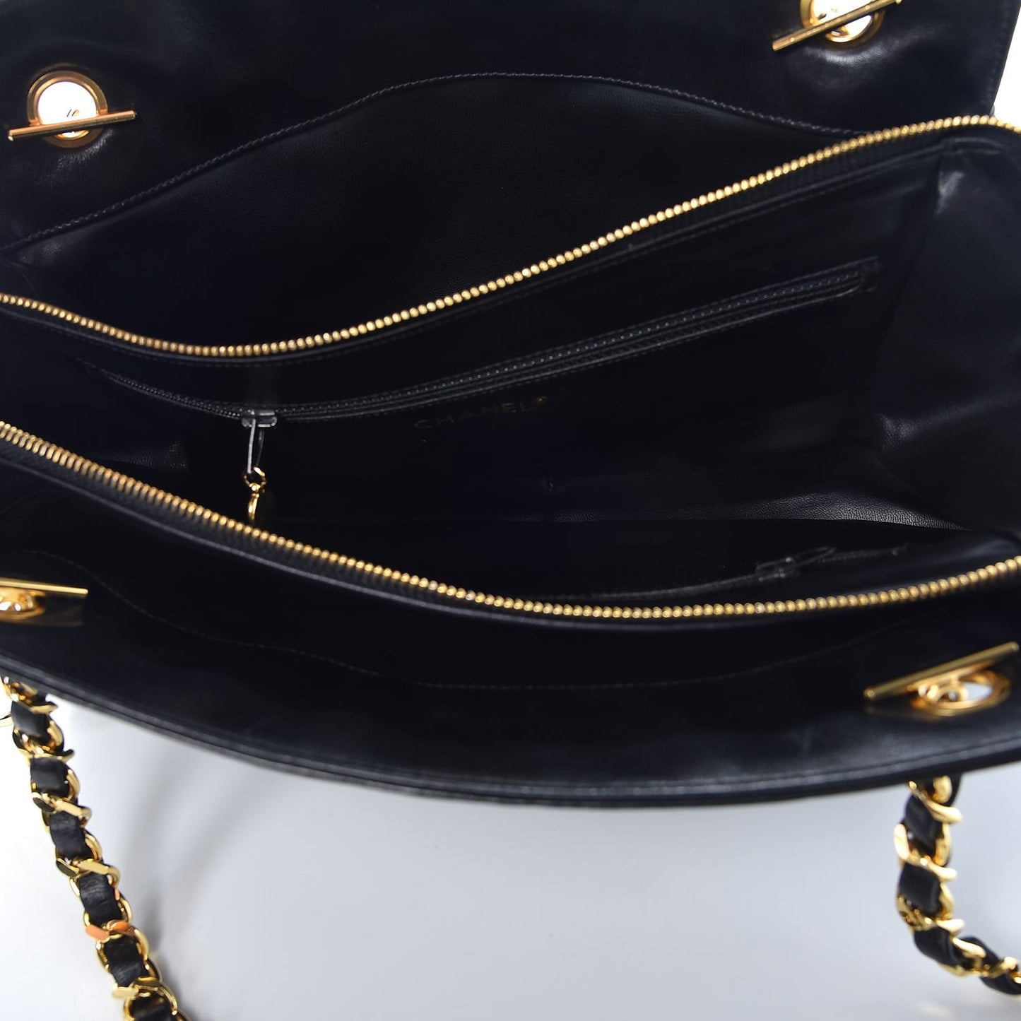 Lambskin Quilted Shoulder Bag Black