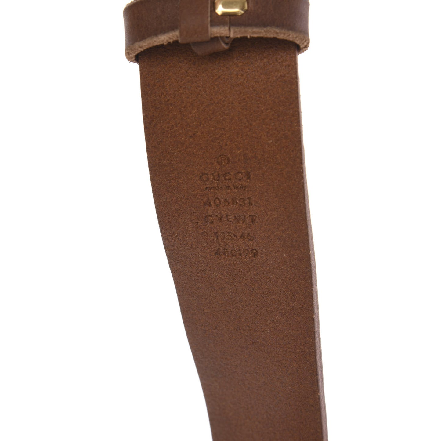 Faded Calfskin L'Aveugle Par Amour Embroidered Double G 40mm Belt 115 46 Cuir