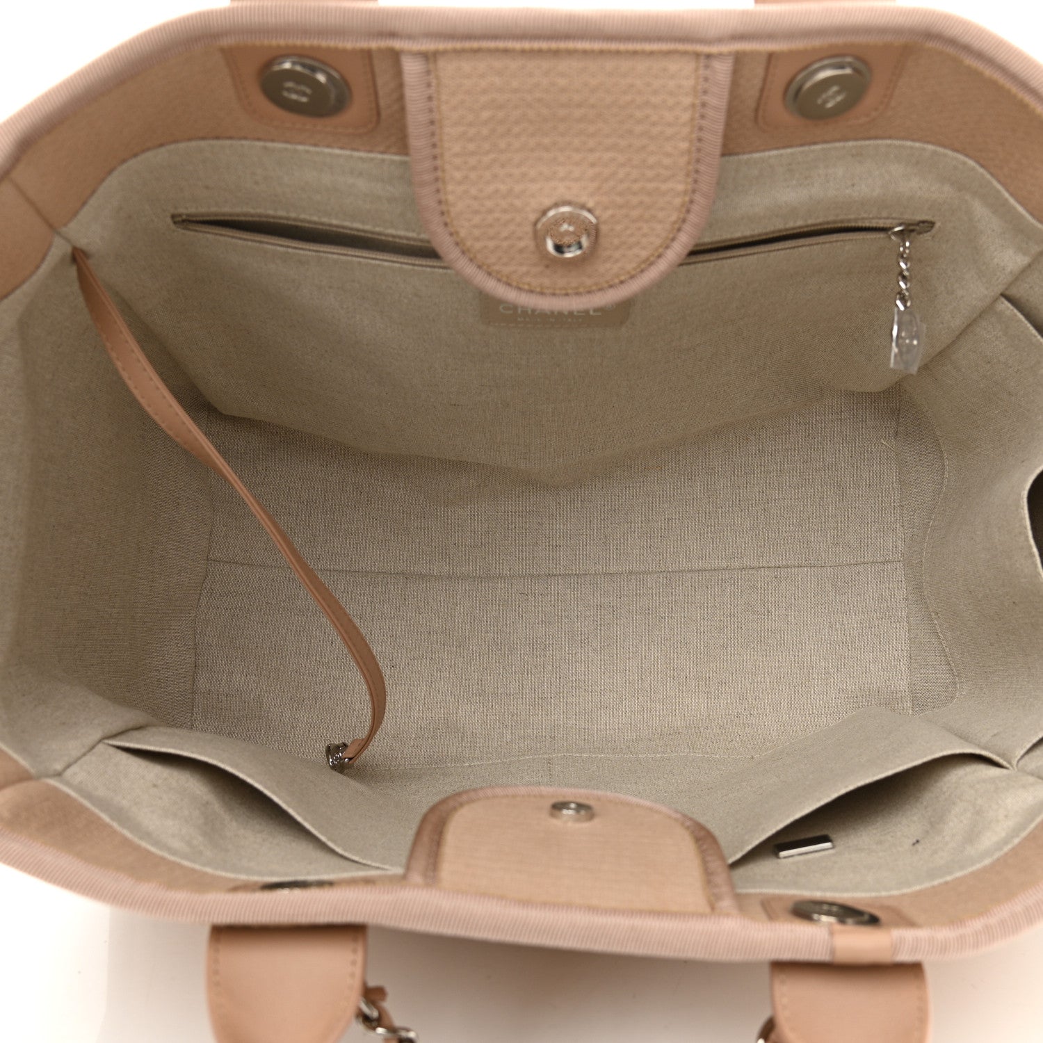Chanel Mixed Fibers Medium Deauville Tote Beige 6 of 13