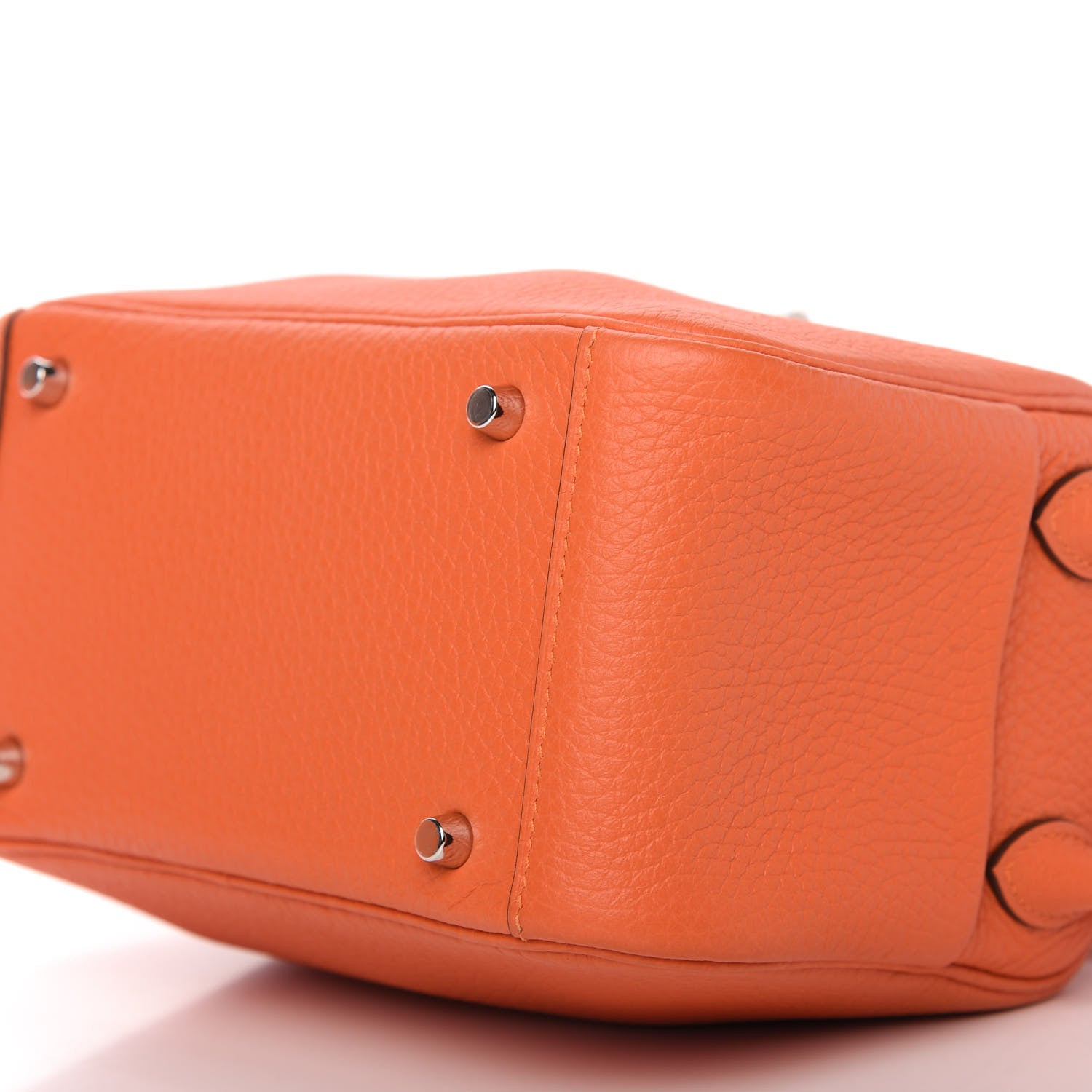 Hermes Taurillon Clemence Mini Lindy 20 Feu 7 of 9