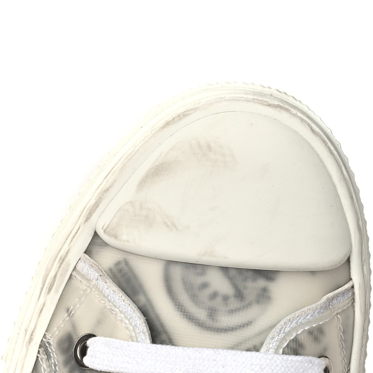 X DANIEL ARSHAM Canvas Newspaper Print B23 High Top Sneakers 43 White
