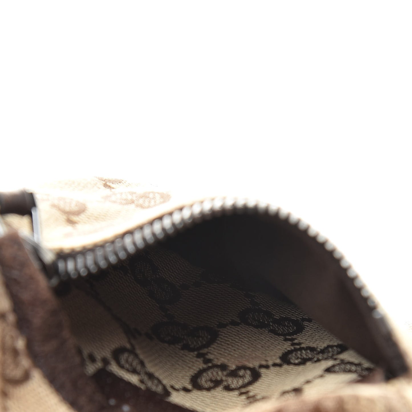 GG Monogram Web Double Pocket Belt Bag Dark Brown
