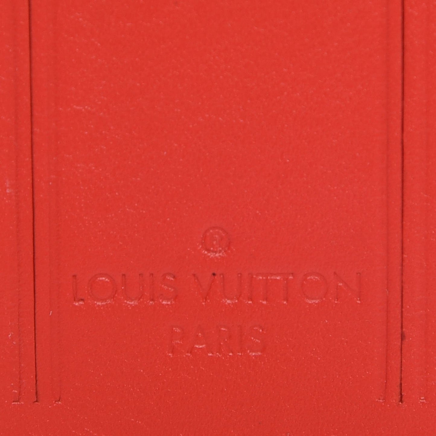 Calfskin Luggage Tag Red