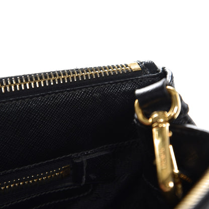 Prada Saffiano Medium Galleria Double Zip Tote Black 10 of 17