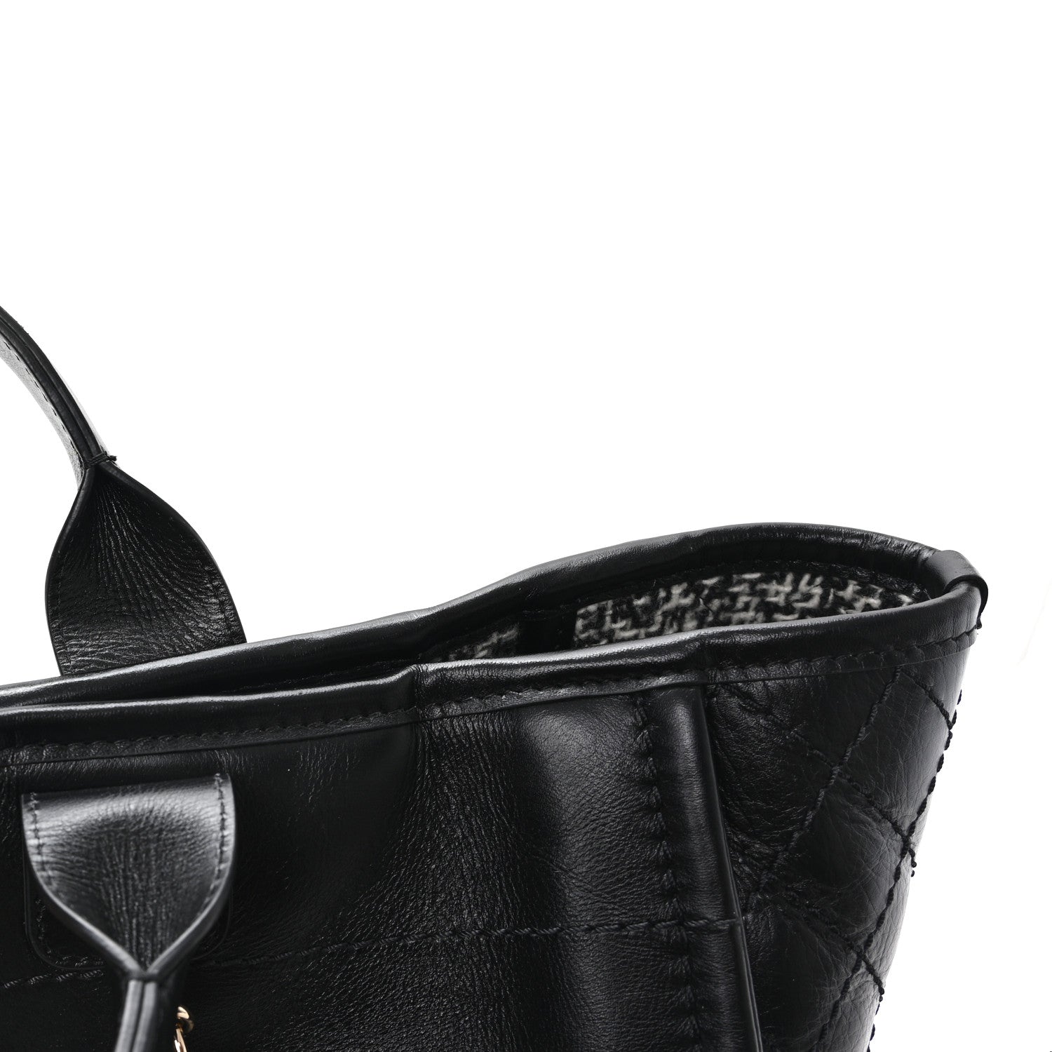 Chanel Calfskin Tweed Medium Deauville Tote Black Multicolor 11 of 12