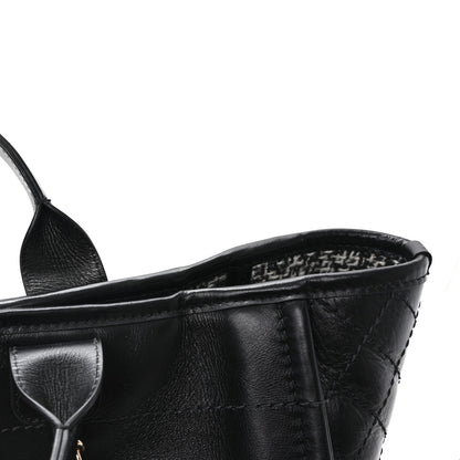 Chanel Calfskin Tweed Medium Deauville Tote Black Multicolor 11 of 12