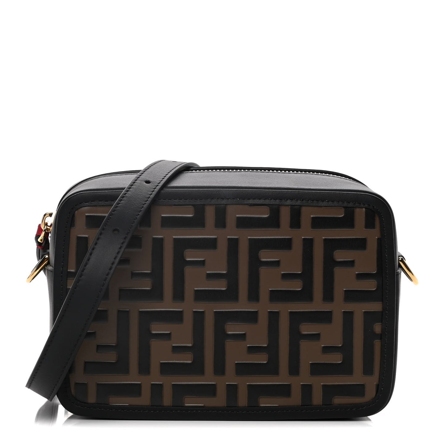 Vitello Century Bi-Color FF 1974 Embossed Mini Camera Case Maya Black