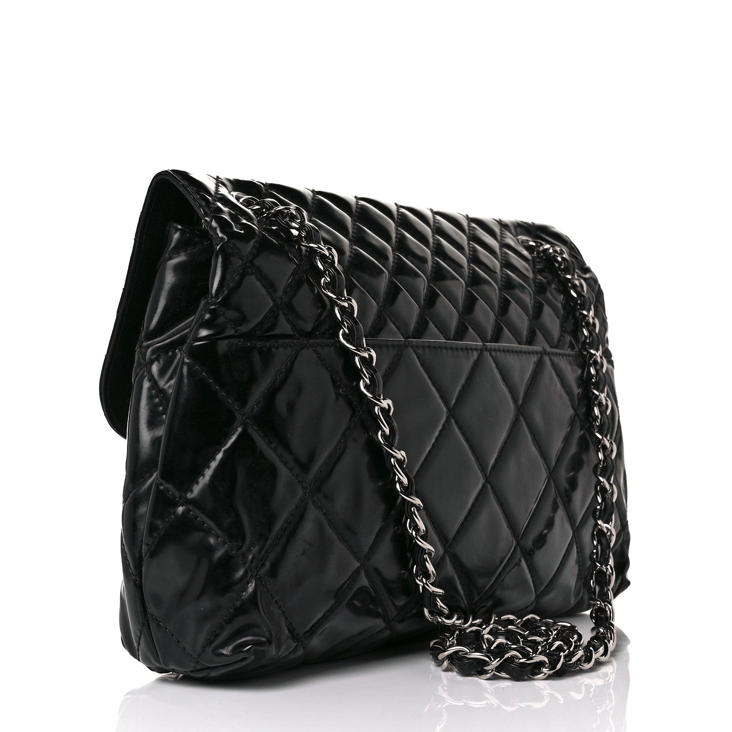 Chanel Vinyl Quilted In The Business Flap Bag Black 3 of 12