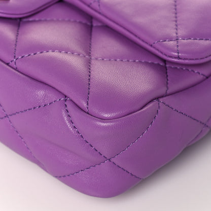 Chanel Lambskin Quilted Small CC Funky Town Flap Purple 10 of 15