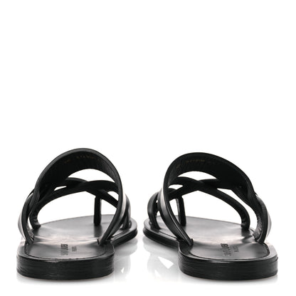 Saint Laurent Calfskin Mens Culver Flat Mules Sandals 41 Black 6 of 12