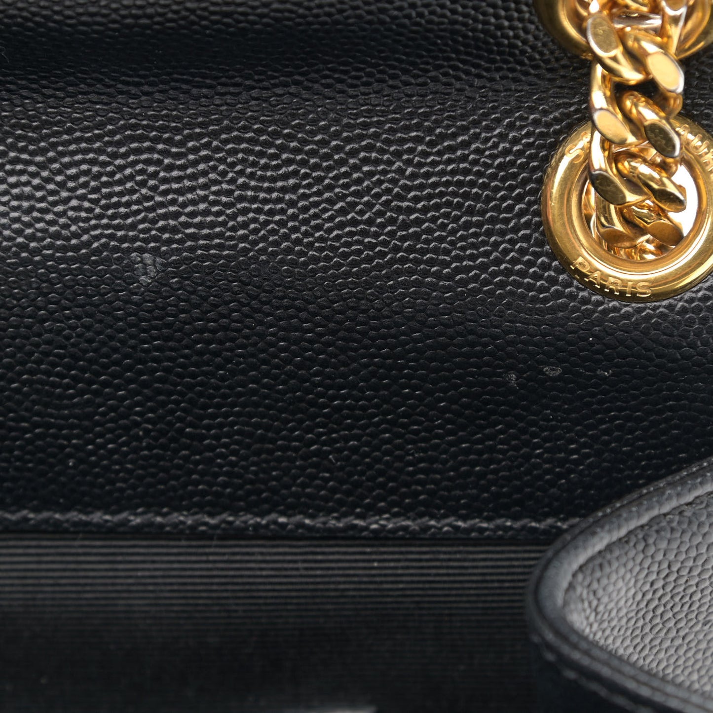 Grain De Poudre Matelasse Chevron Medium Monogram Satchel Black