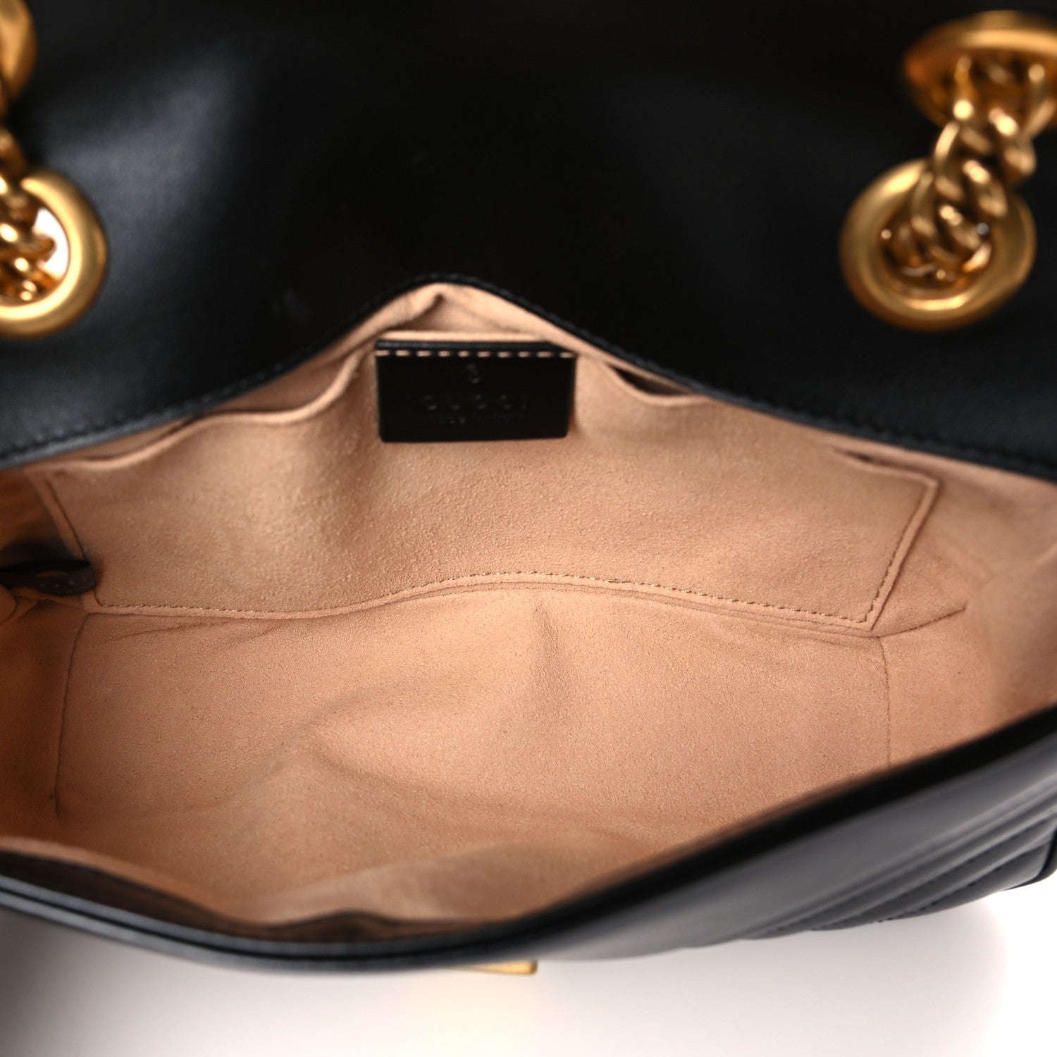 Gucci Calfskin Matelasse Mini GG Marmont Shoulder Bag Black 5 of 9