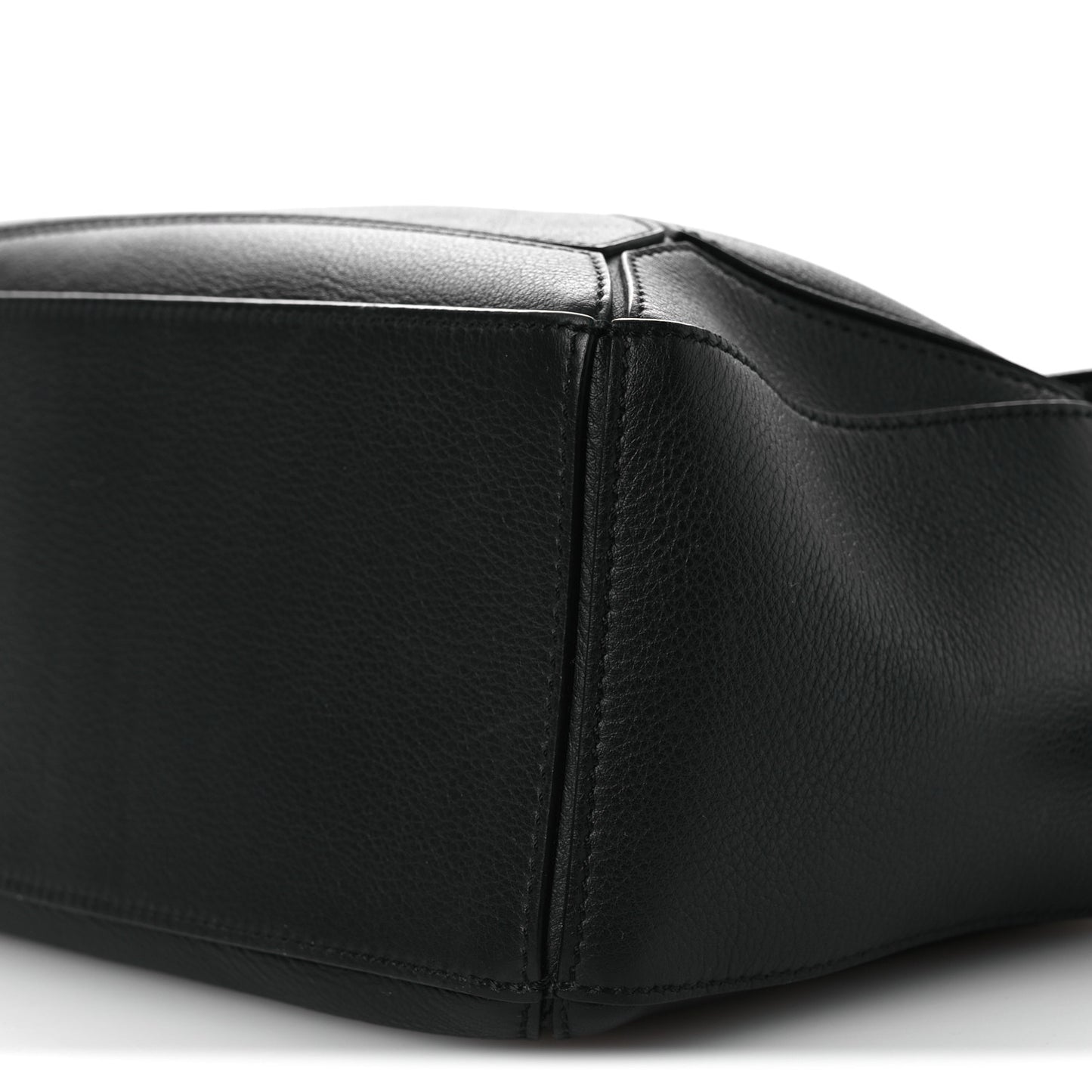 Calfskin Small Puzzle Edge Bag Black