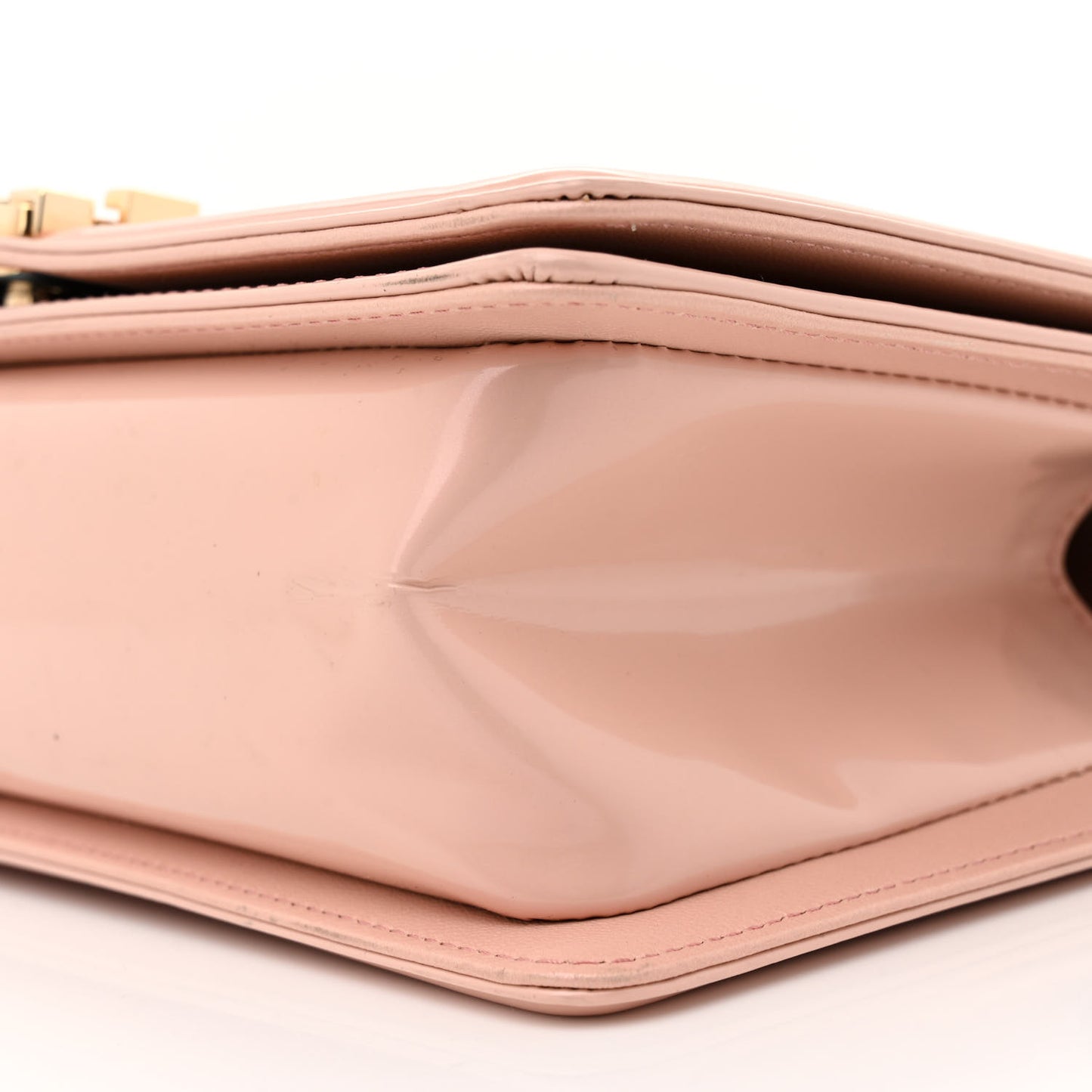 Patent Calfskin Quilted Medium Boy Flap Light Pink Light Pink