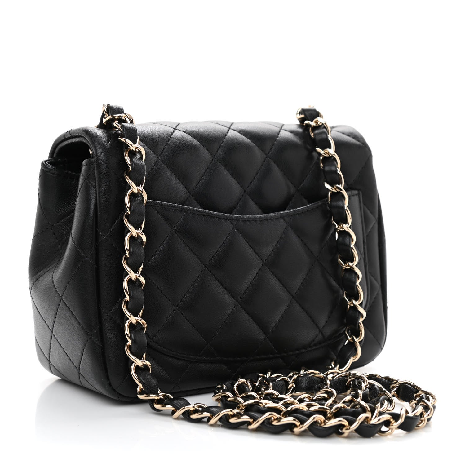 Chanel Lambskin Quilted Mini Square Flap Black 3 of 12