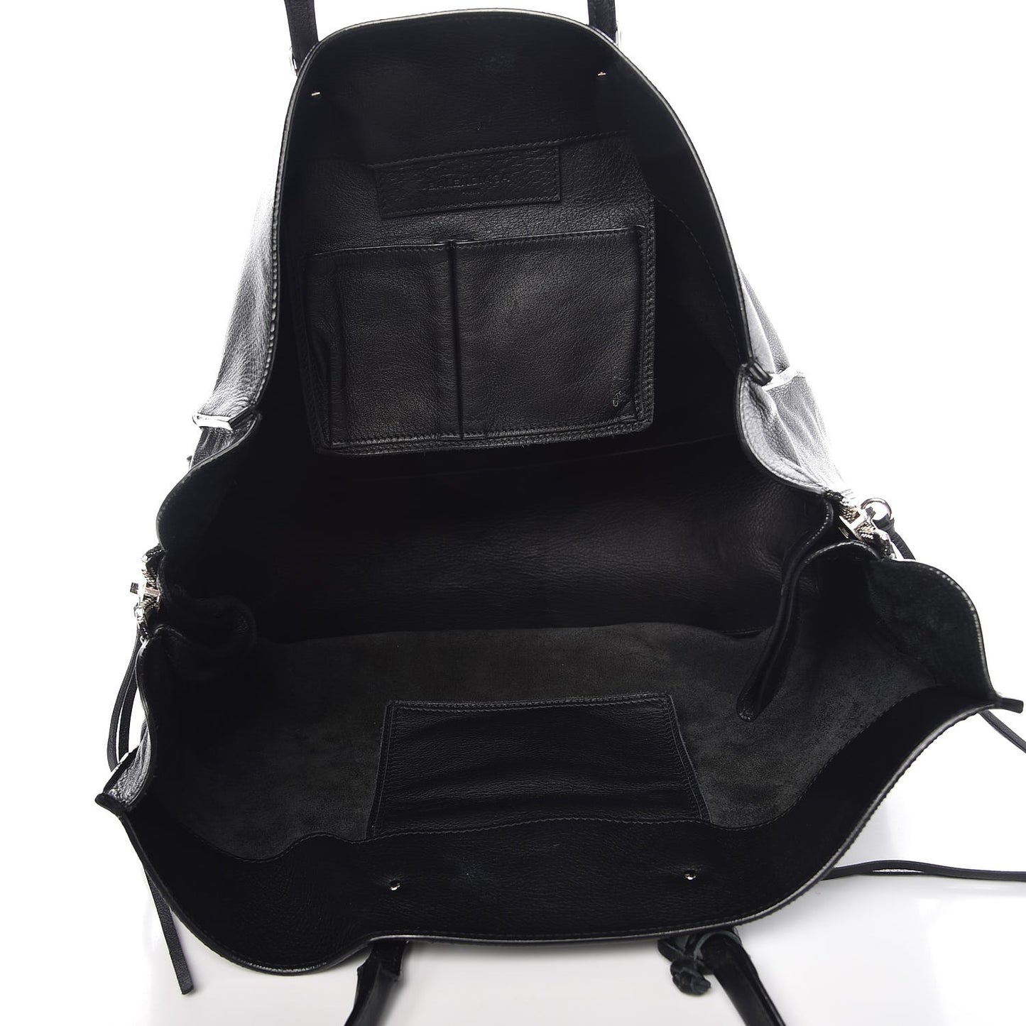 Supple Calfskin Papier A4 Zip Around Tote Black