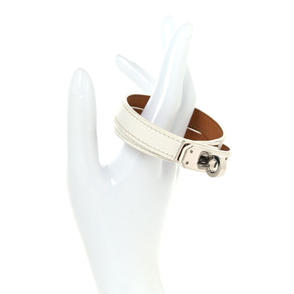 Hermes Epsom Kelly Double Tour Bracelet M White 2 of 7