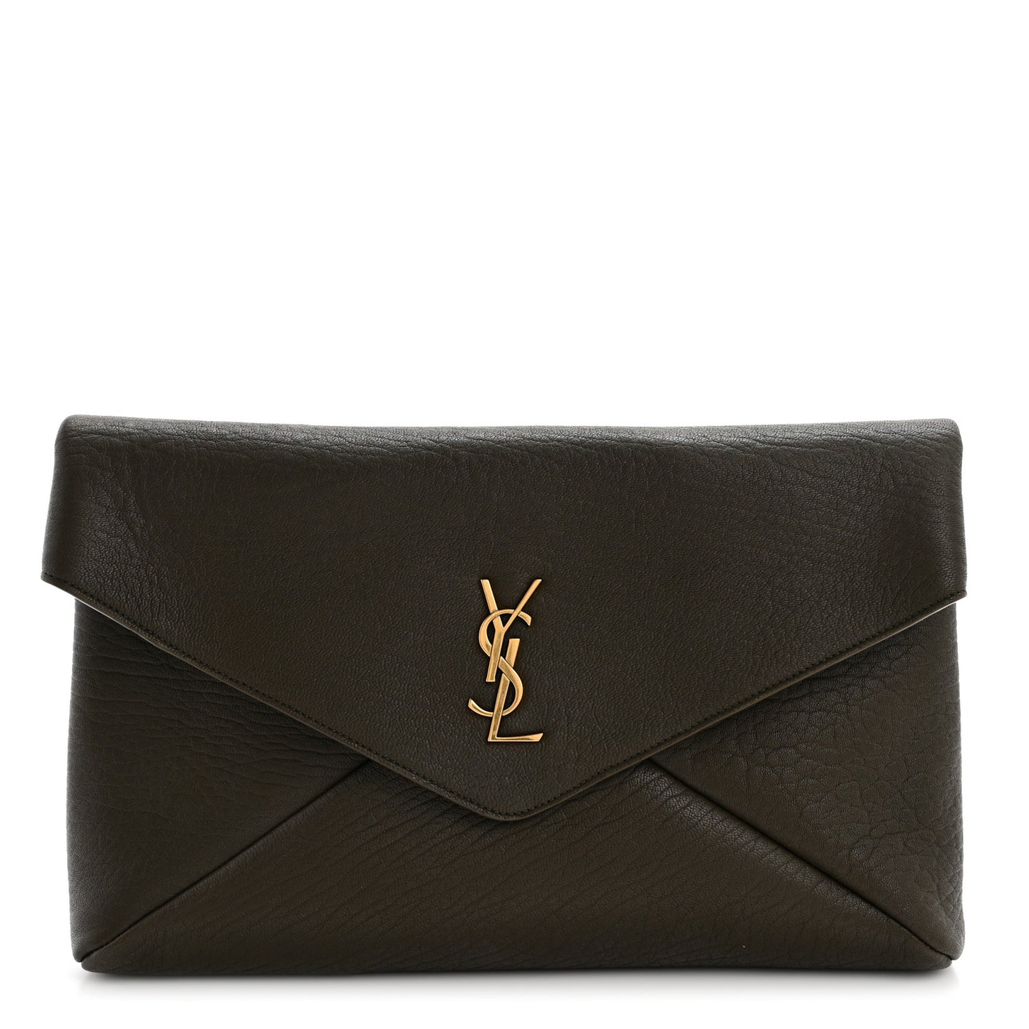 Lambskin Large Cassandre Envelope Pouch Light Musk