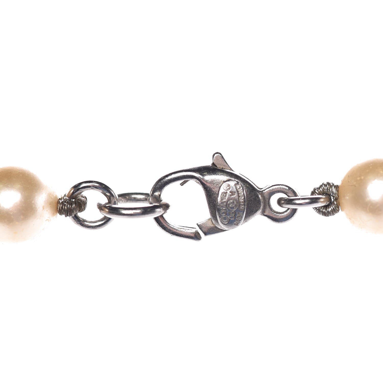 Chanel Pearl CC Long Necklace Light Gold 6 of 7