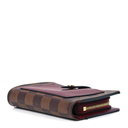 Louis Vuitton Damier Ebene Juliette Wallet Bordeaux Black 10 of 15