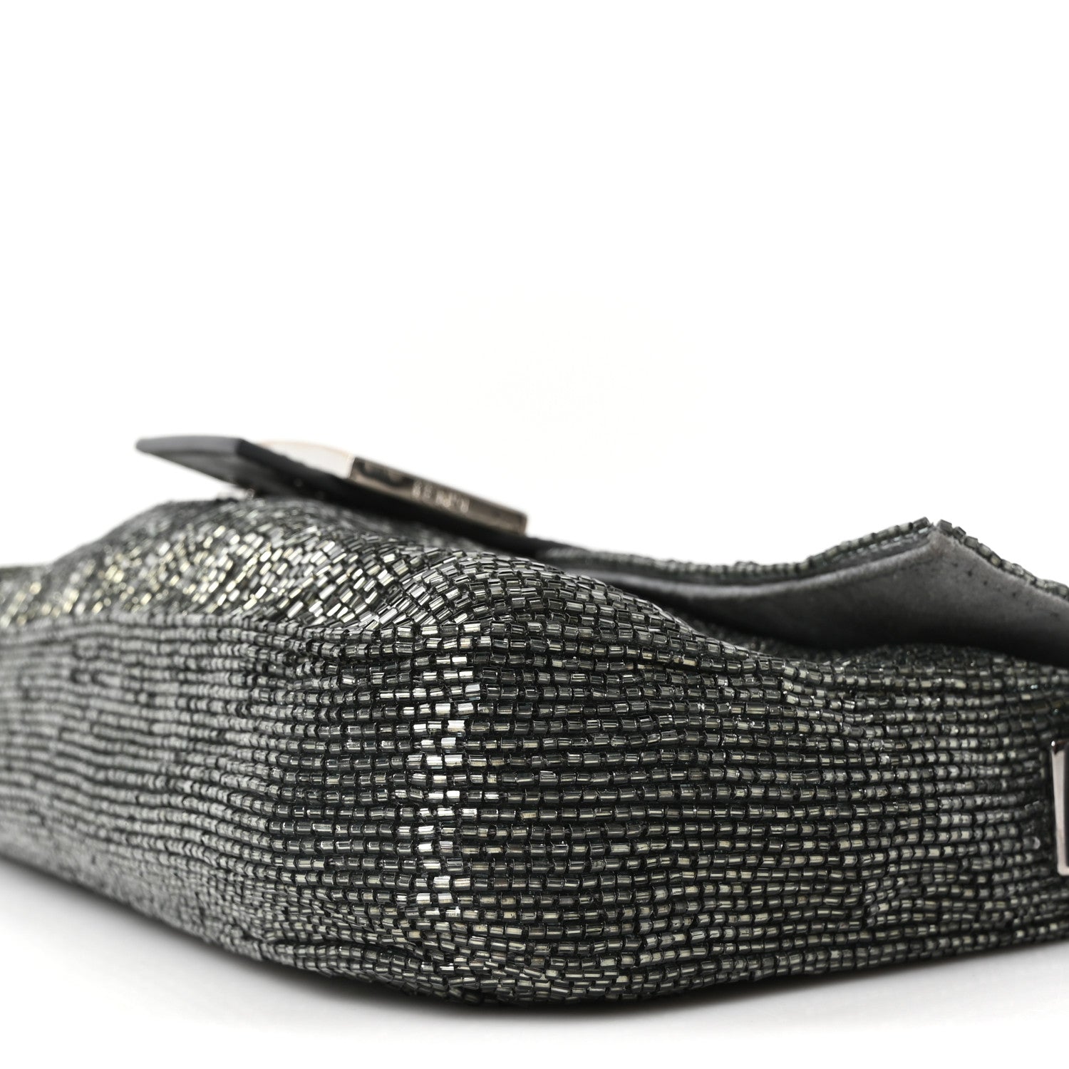 Fendi Sequin Beaded Baguette Grey 10 of 10