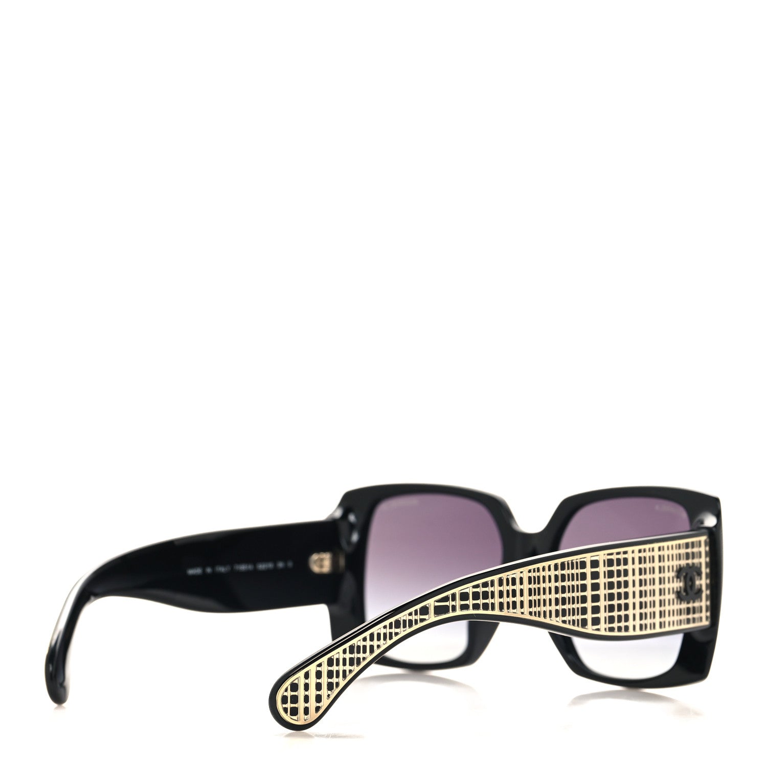Chanel Acetate Rectangle Sunglasses 71551A Black 4 of 7