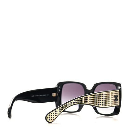 Chanel Acetate Rectangle Sunglasses 71551A Black 4 of 7