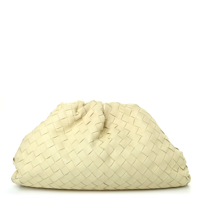 Bottega Veneta Nappa Maxi Intrecciato The Pouch Oversized Clutch Ice Cream 1 of 6