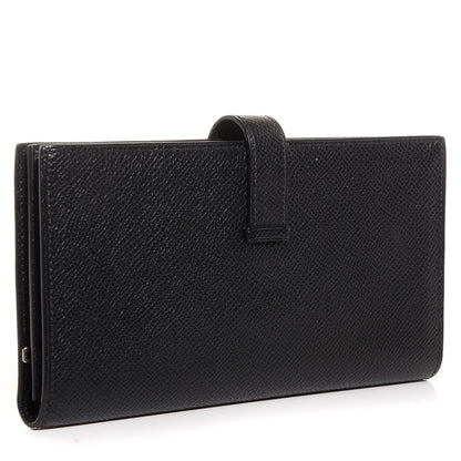 Hermes Epsom Bearn Gusset Wallet Black 3 of 12
